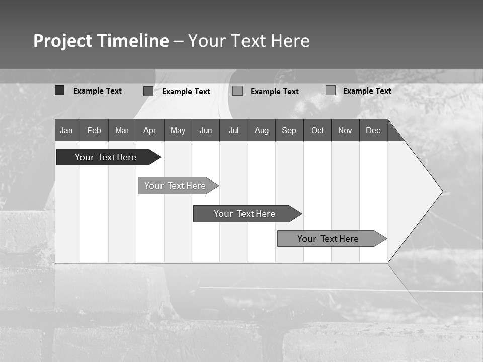 Black Guy Builds A Wall Of Black And White Background PowerPoint Template