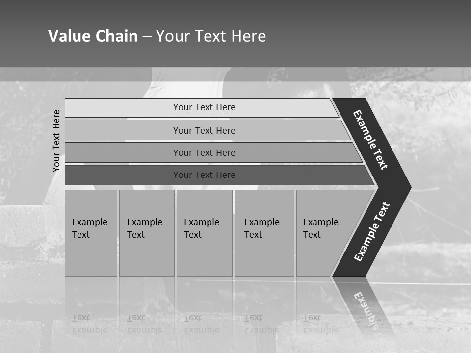 Black Guy Builds A Wall Of Black And White Background PowerPoint Template