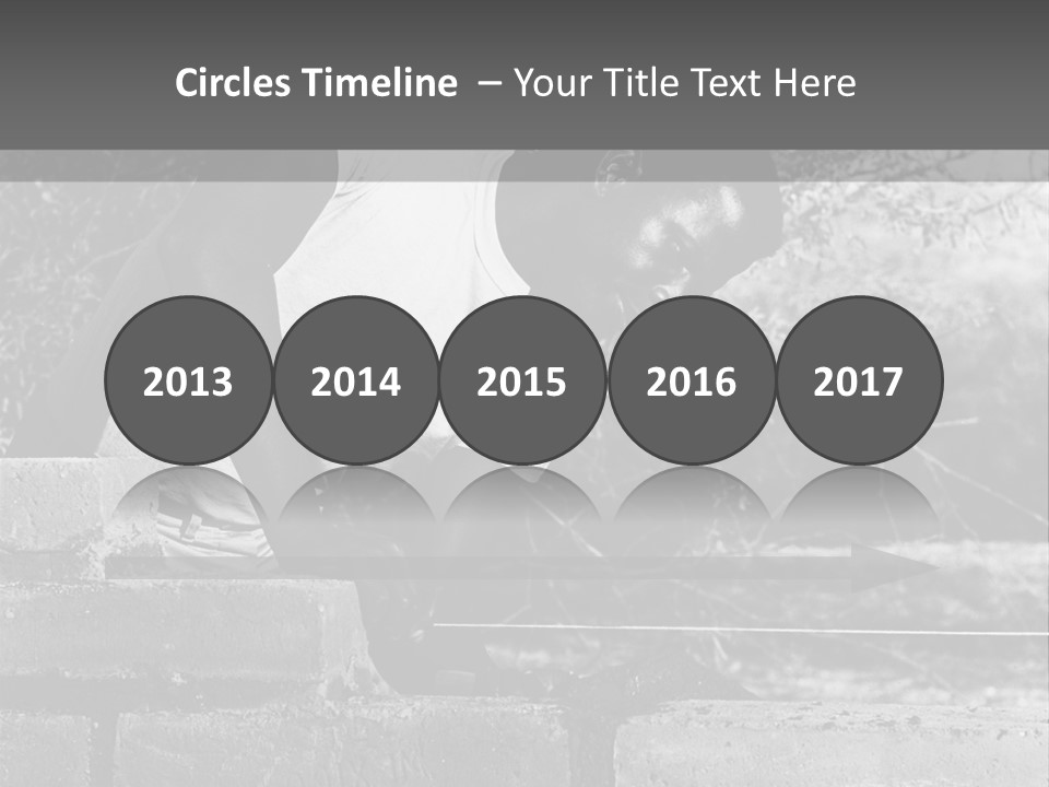 Black Guy Builds A Wall Of Black And White Background PowerPoint Template