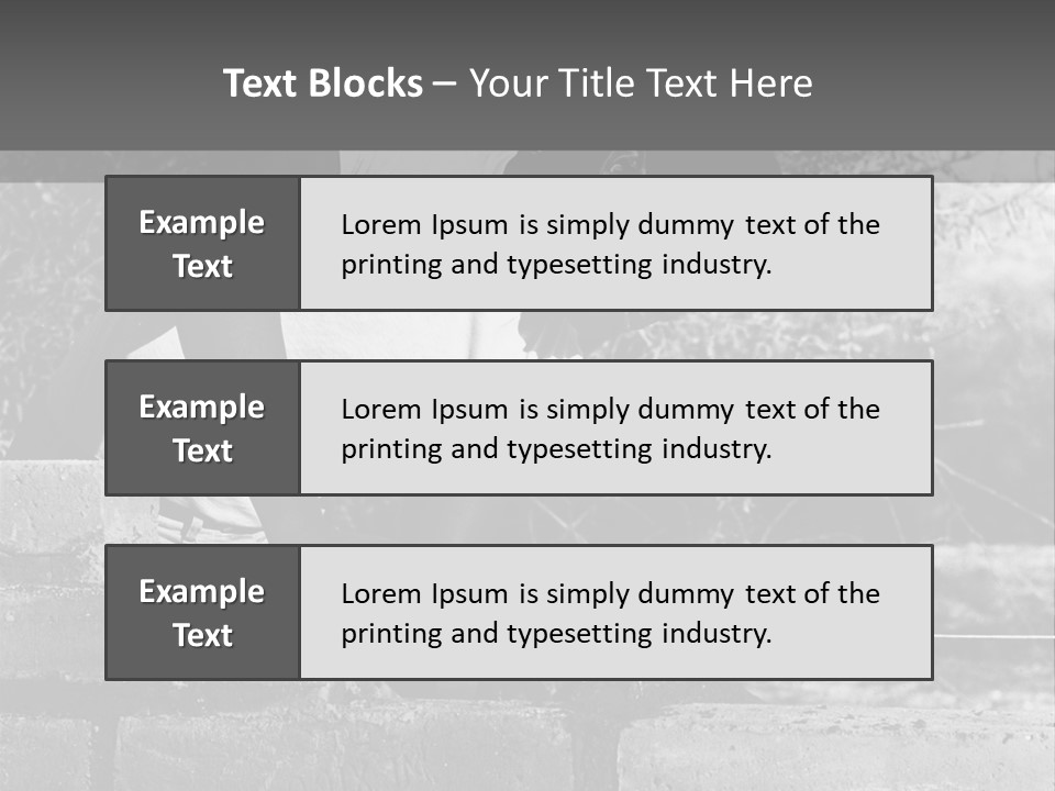 Black Guy Builds A Wall Of Black And White Background PowerPoint Template