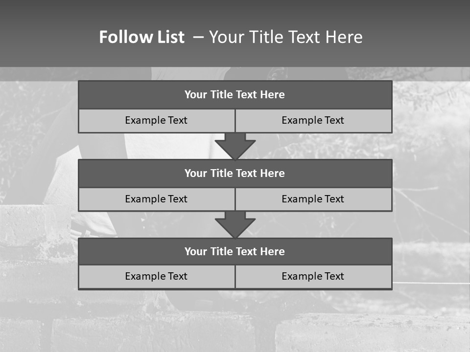 Black Guy Builds A Wall Of Black And White Background PowerPoint Template