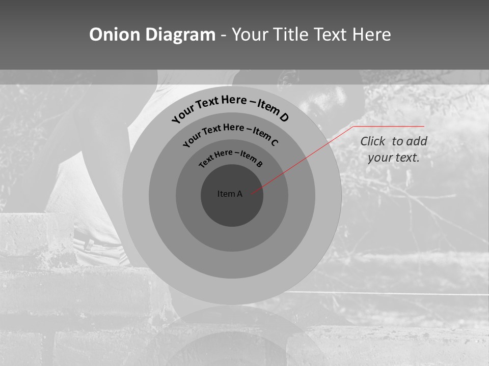 Black Guy Builds A Wall Of Black And White Background PowerPoint Template