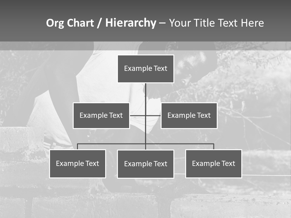 Black Guy Builds A Wall Of Black And White Background PowerPoint Template