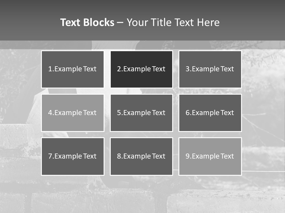 Black Guy Builds A Wall Of Black And White Background PowerPoint Template