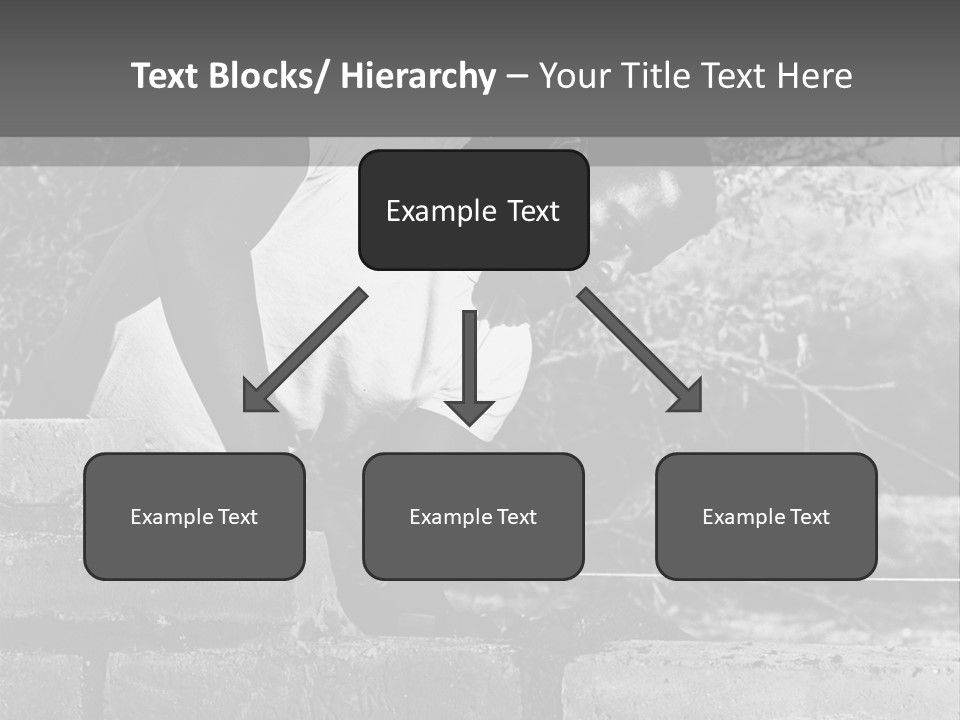 Black Guy Builds A Wall Of Black And White Background PowerPoint Template