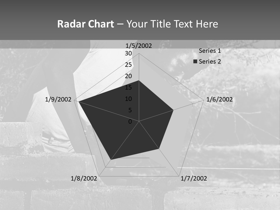 Black Guy Builds A Wall Of Black And White Background PowerPoint Template