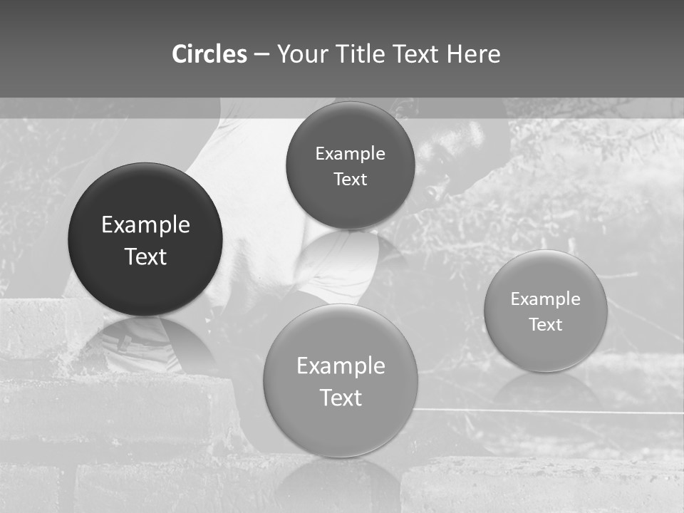 Black Guy Builds A Wall Of Black And White Background PowerPoint Template