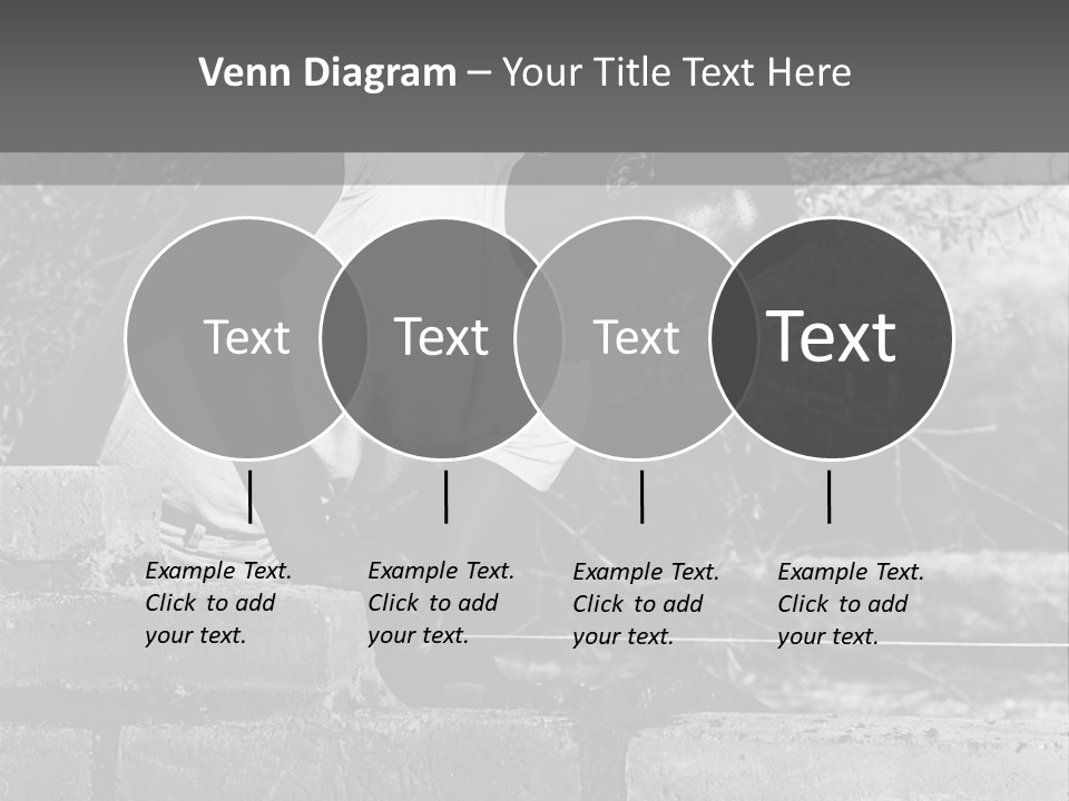 Black Guy Builds A Wall Of Black And White Background PowerPoint Template