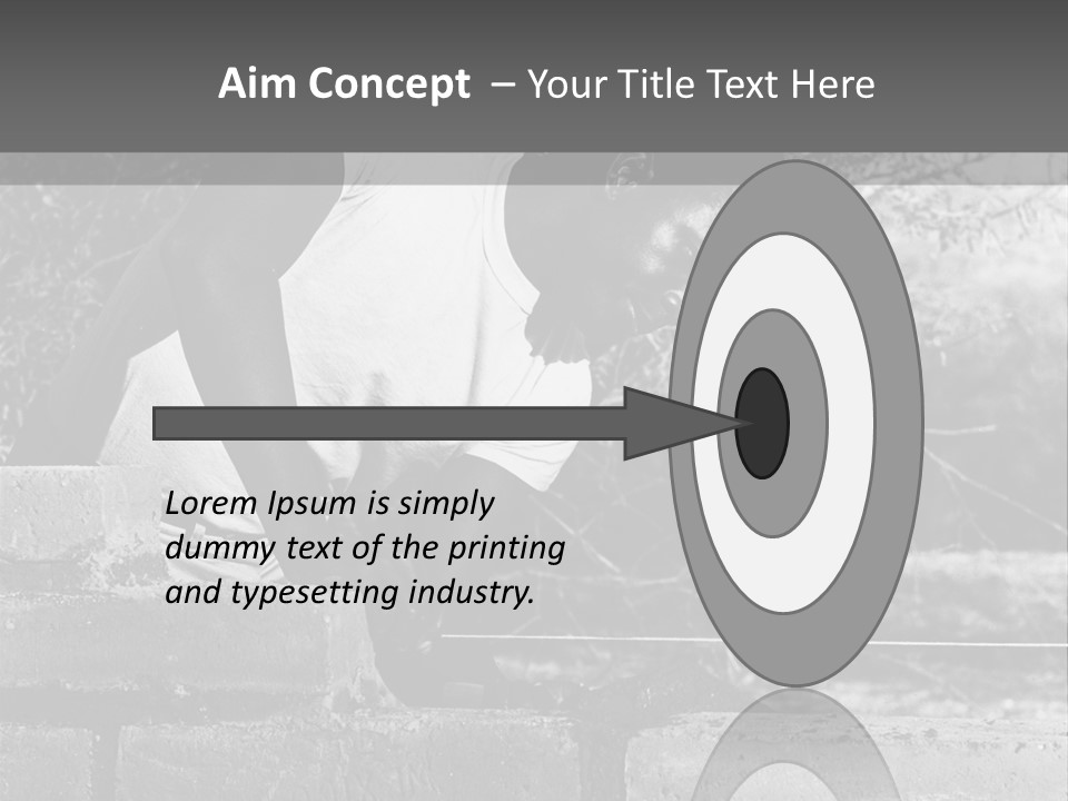 Black Guy Builds A Wall Of Black And White Background PowerPoint Template