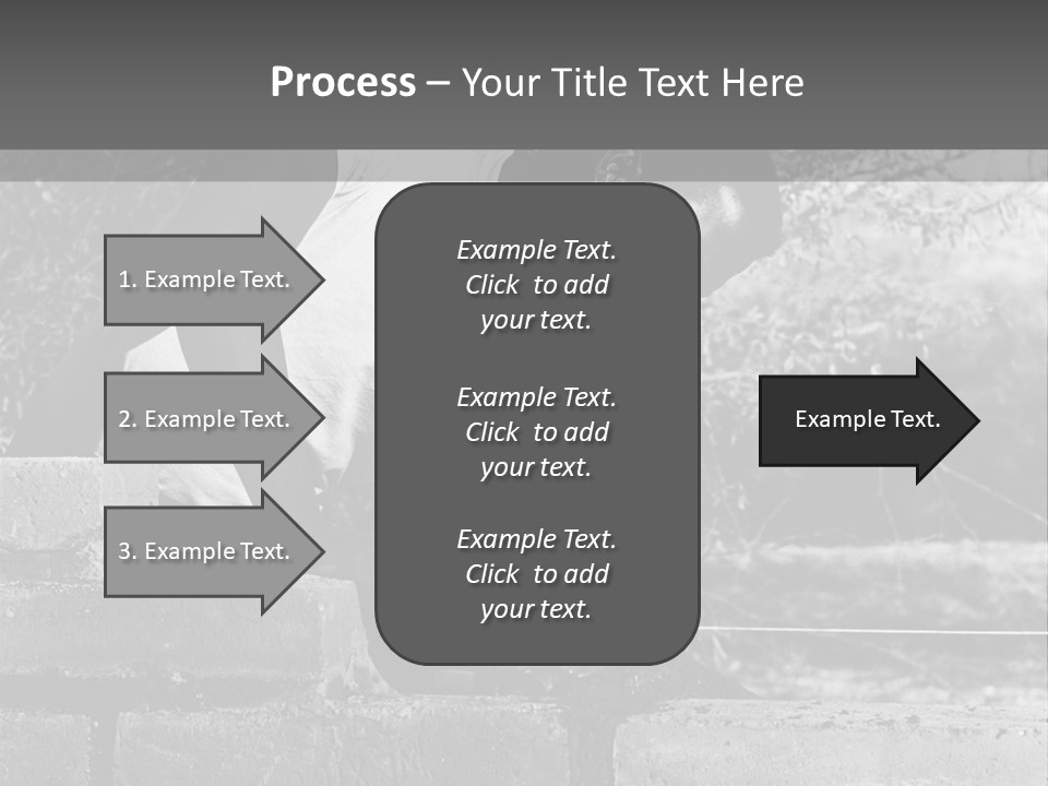 Black Guy Builds A Wall Of Black And White Background PowerPoint Template