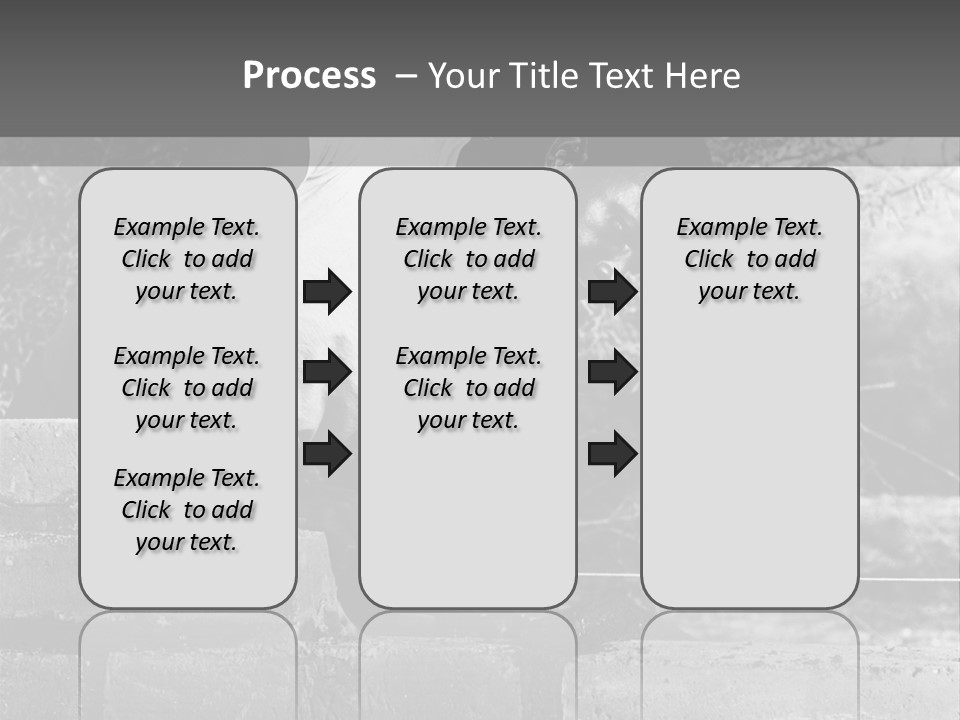 Black Guy Builds A Wall Of Black And White Background PowerPoint Template