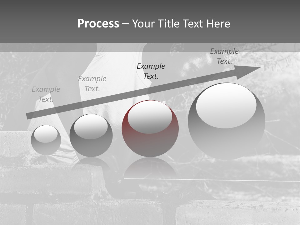 Black Guy Builds A Wall Of Black And White Background PowerPoint Template