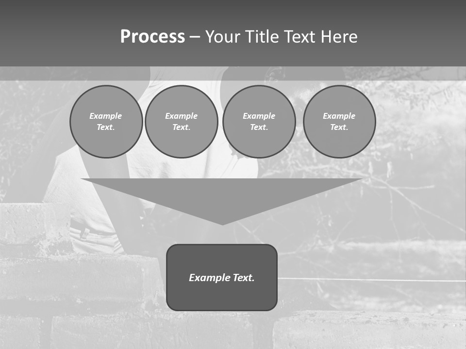 Black Guy Builds A Wall Of Black And White Background PowerPoint Template