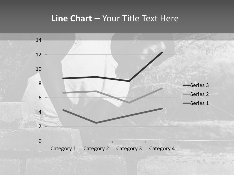 Black Guy Builds A Wall Of Black And White Background PowerPoint Template