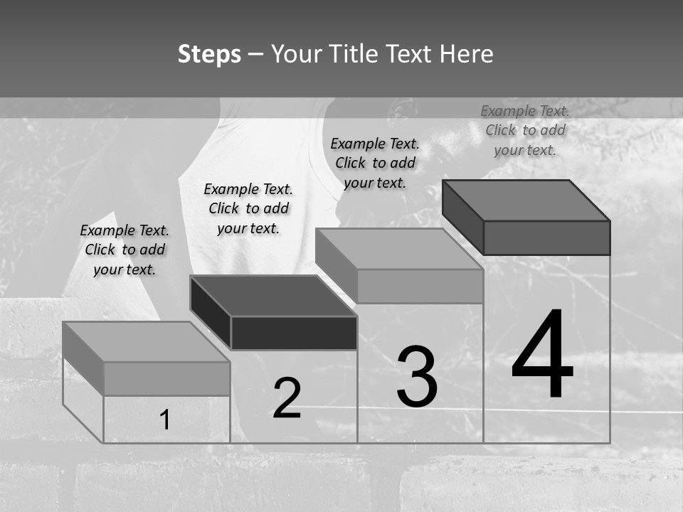 Black Guy Builds A Wall Of Black And White Background PowerPoint Template