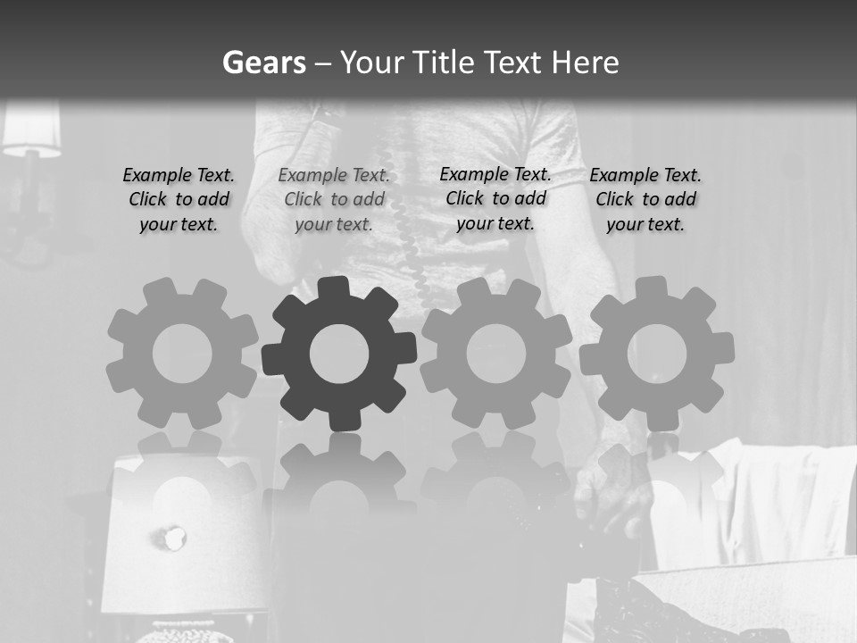 Comic Scene Man Speaks On Phone PowerPoint Template