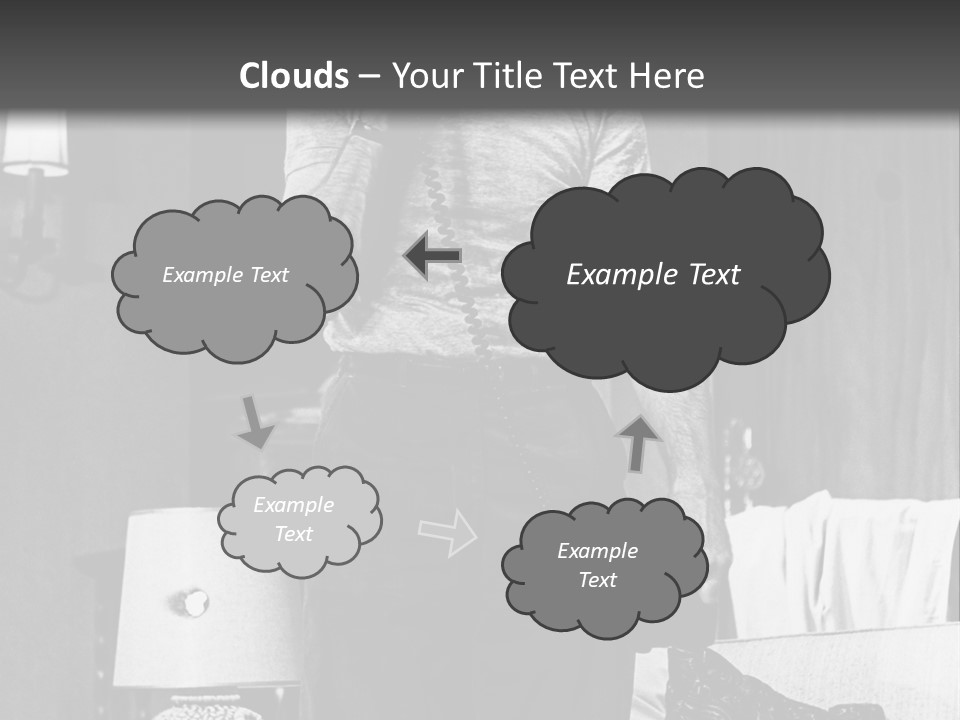 Comic Scene Man Speaks On Phone PowerPoint Template