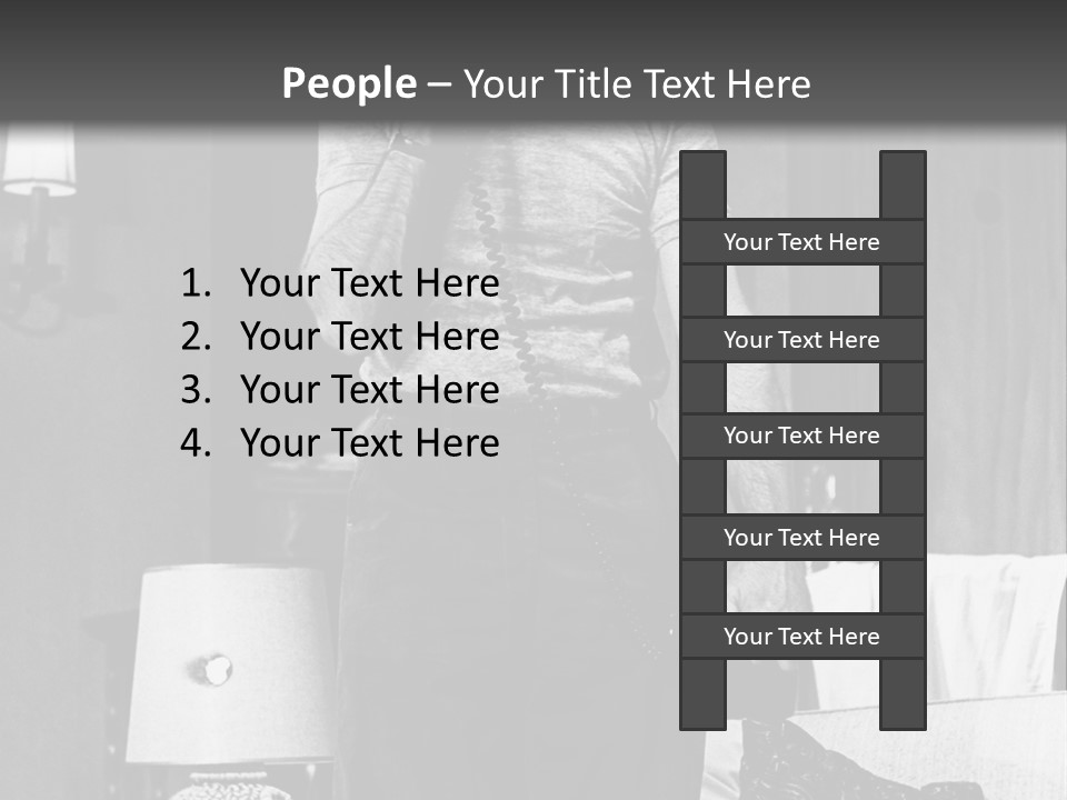 Comic Scene Man Speaks On Phone PowerPoint Template