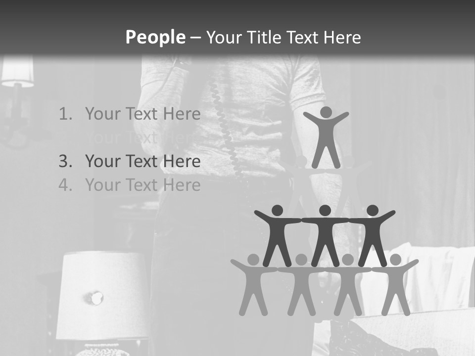 Comic Scene Man Speaks On Phone PowerPoint Template