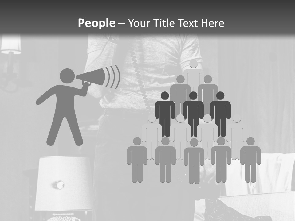Comic Scene Man Speaks On Phone PowerPoint Template