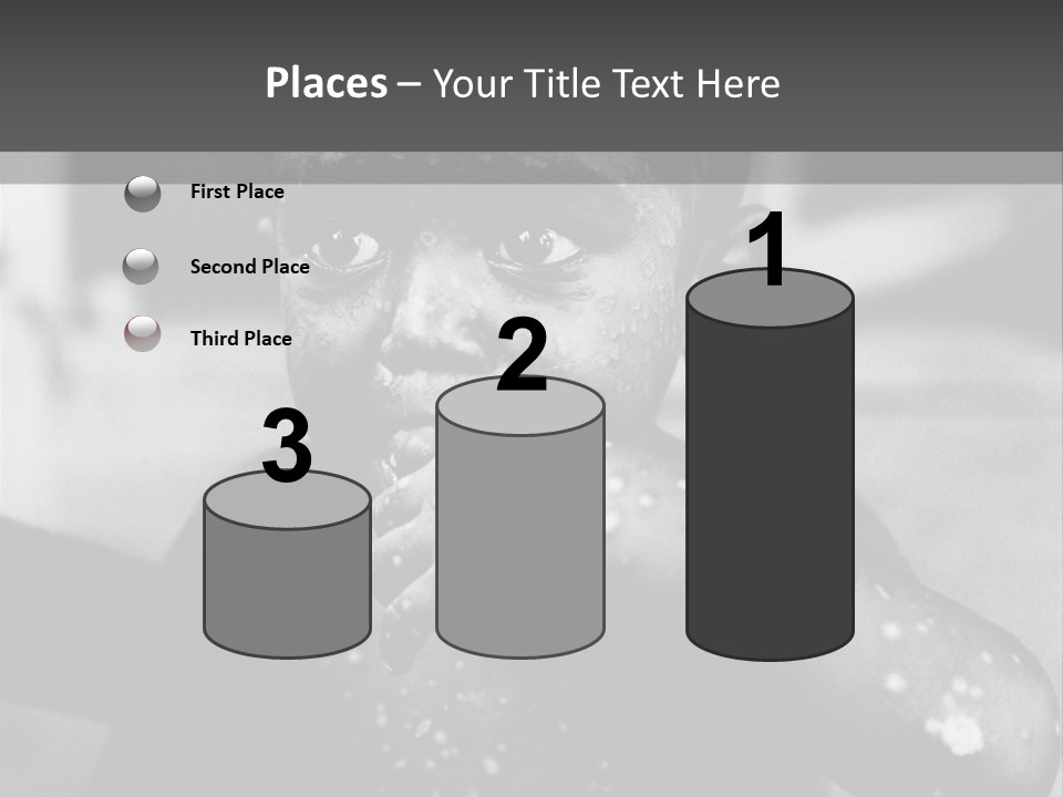 Black Child Bathes In A Bathroom PowerPoint Template