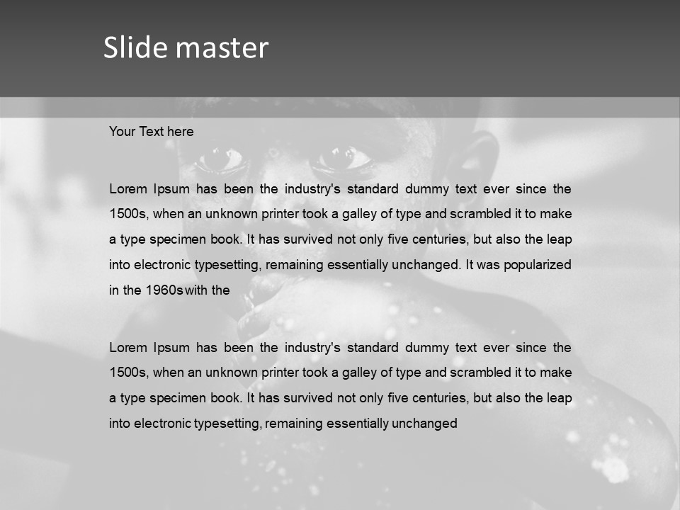 Black Child Bathes In A Bathroom PowerPoint Template