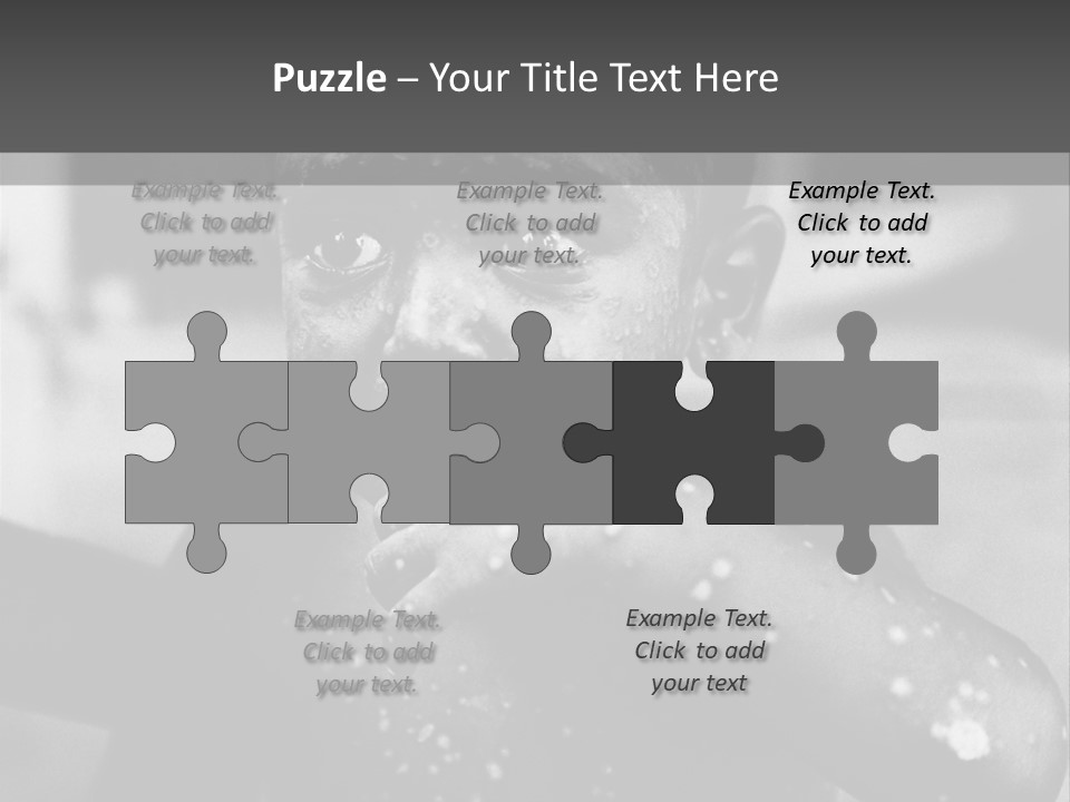 Black Child Bathes In A Bathroom PowerPoint Template