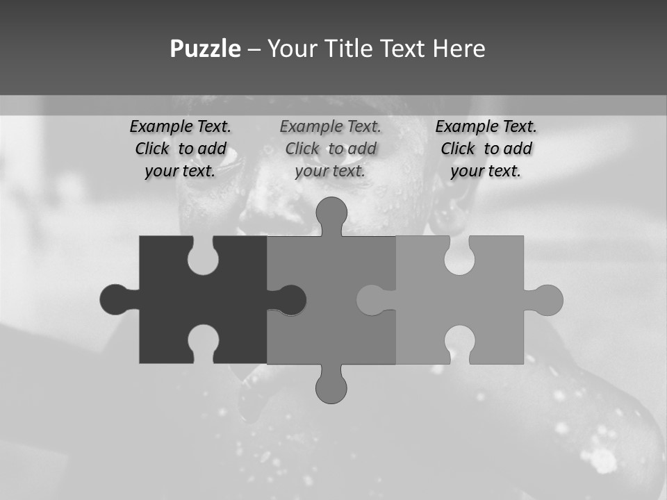 Black Child Bathes In A Bathroom PowerPoint Template