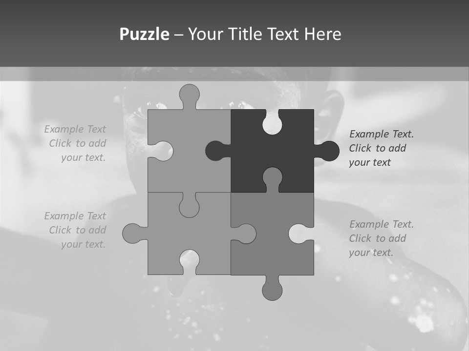 Black Child Bathes In A Bathroom PowerPoint Template