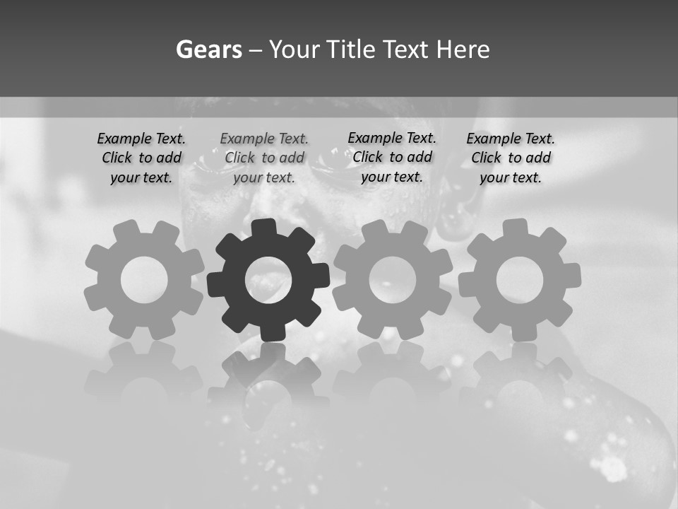 Black Child Bathes In A Bathroom PowerPoint Template