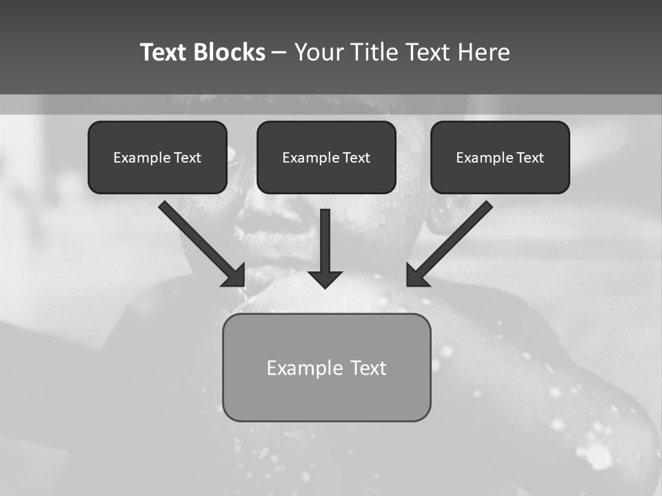 Black Child Bathes In A Bathroom PowerPoint Template