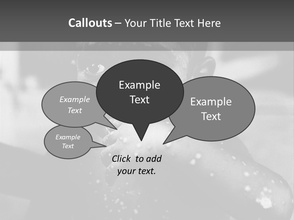 Black Child Bathes In A Bathroom PowerPoint Template