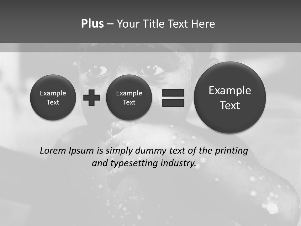 Black Child Bathes In A Bathroom PowerPoint Template