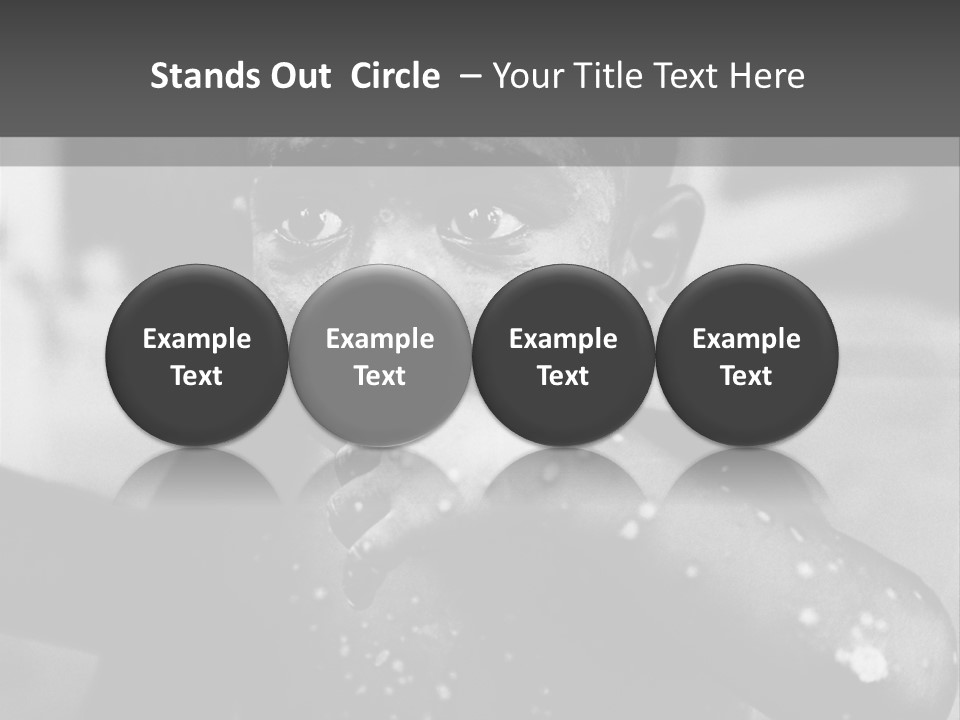 Black Child Bathes In A Bathroom PowerPoint Template