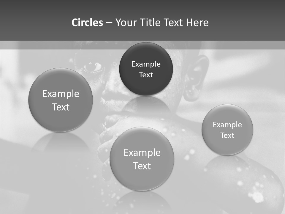 Black Child Bathes In A Bathroom PowerPoint Template