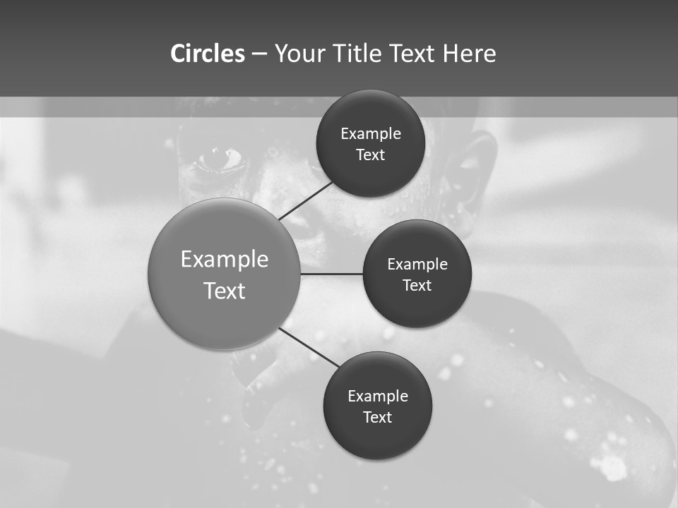 Black Child Bathes In A Bathroom PowerPoint Template