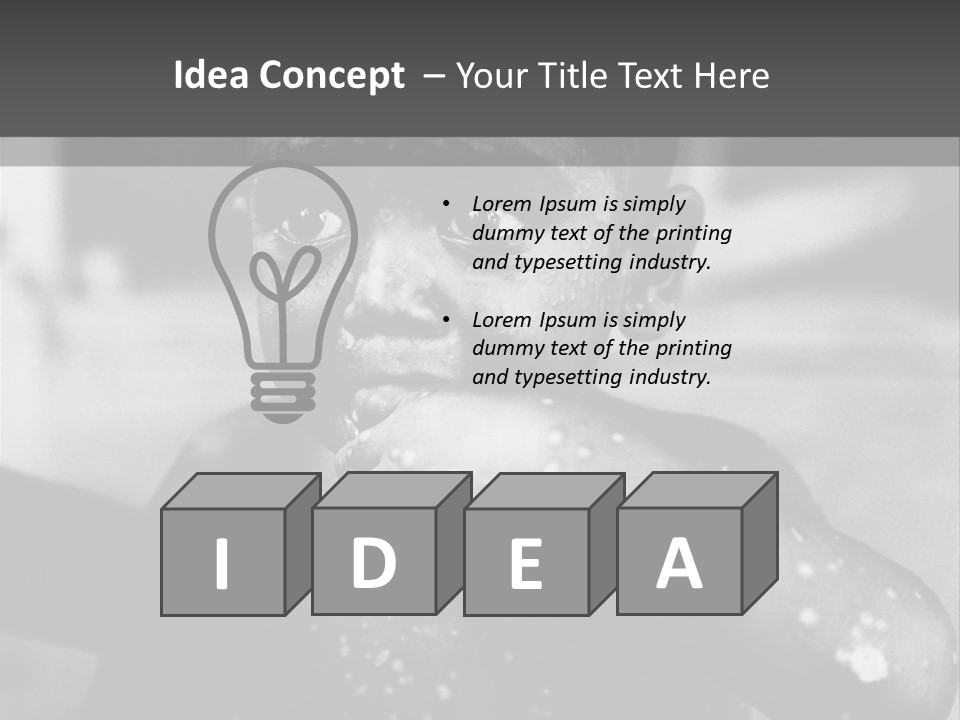 Black Child Bathes In A Bathroom PowerPoint Template