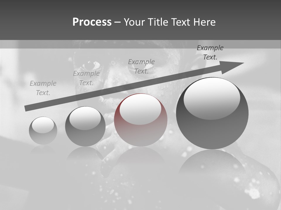 Black Child Bathes In A Bathroom PowerPoint Template