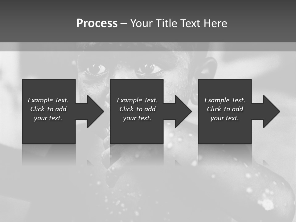 Black Child Bathes In A Bathroom PowerPoint Template