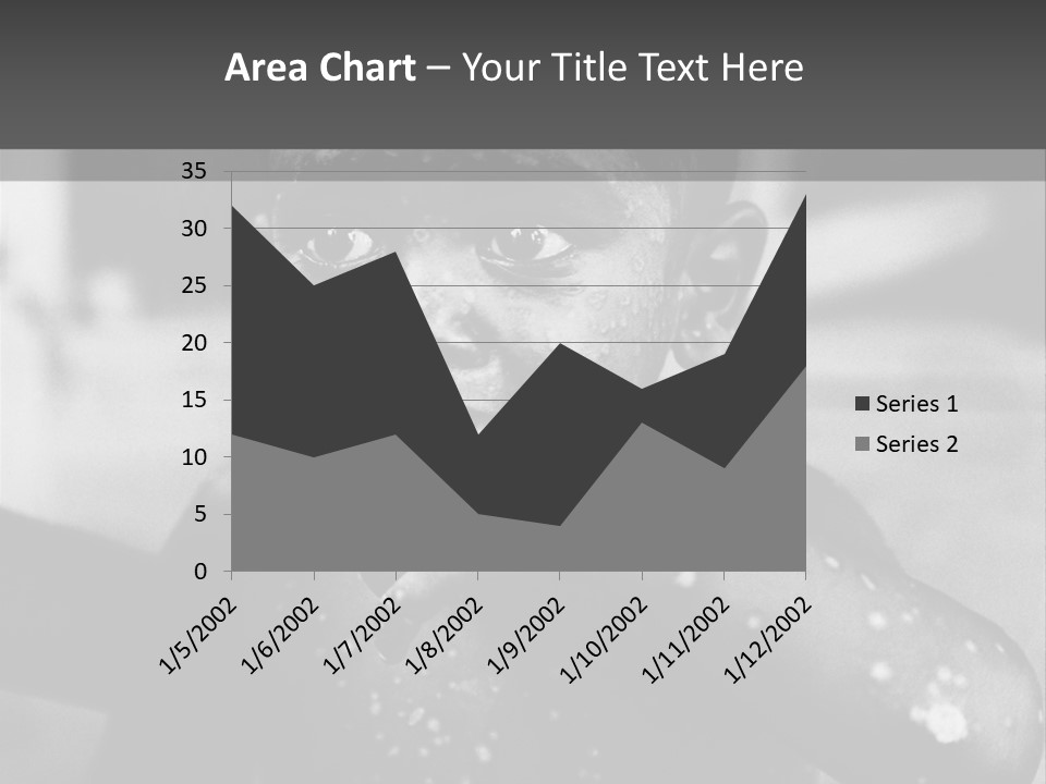 Black Child Bathes In A Bathroom PowerPoint Template