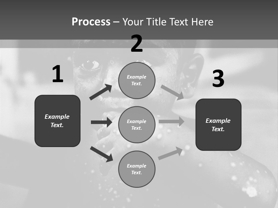Black Child Bathes In A Bathroom PowerPoint Template