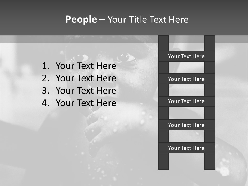 Black Child Bathes In A Bathroom PowerPoint Template