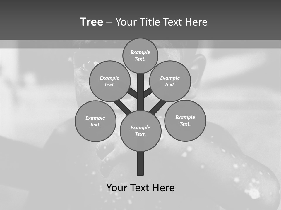 Black Child Bathes In A Bathroom PowerPoint Template