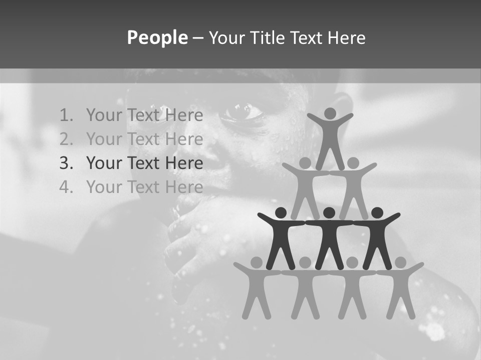 Black Child Bathes In A Bathroom PowerPoint Template