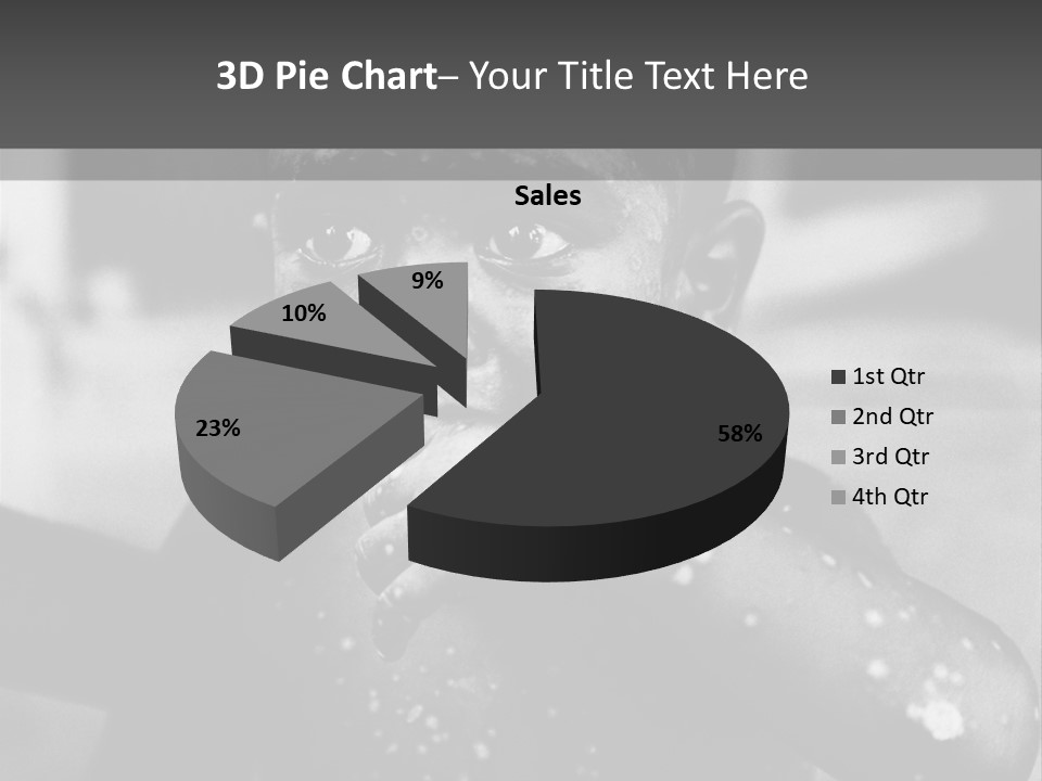 Black Child Bathes In A Bathroom PowerPoint Template