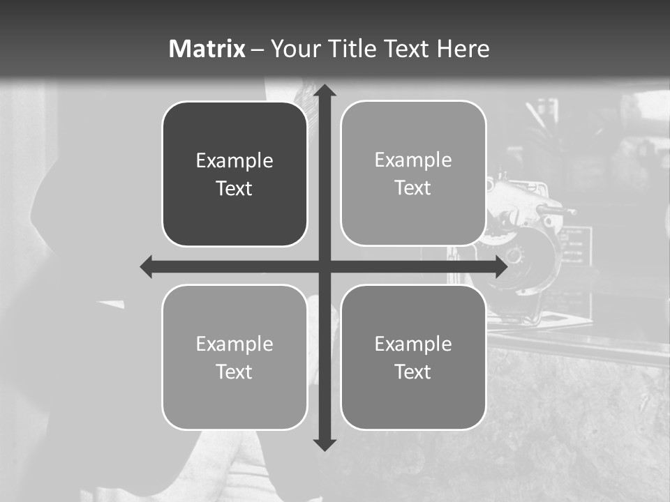 Funny Man Black And White Background PowerPoint Template