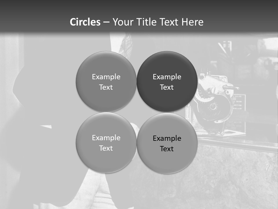 Funny Man Black And White Background PowerPoint Template