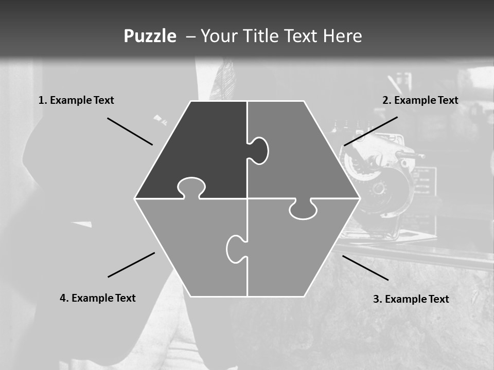 Funny Man Black And White Background PowerPoint Template