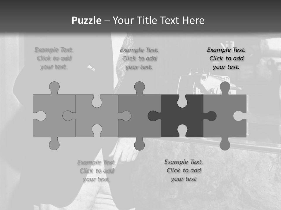 Funny Man Black And White Background PowerPoint Template