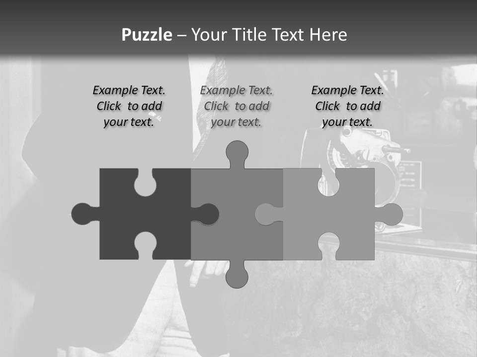 Funny Man Black And White Background PowerPoint Template